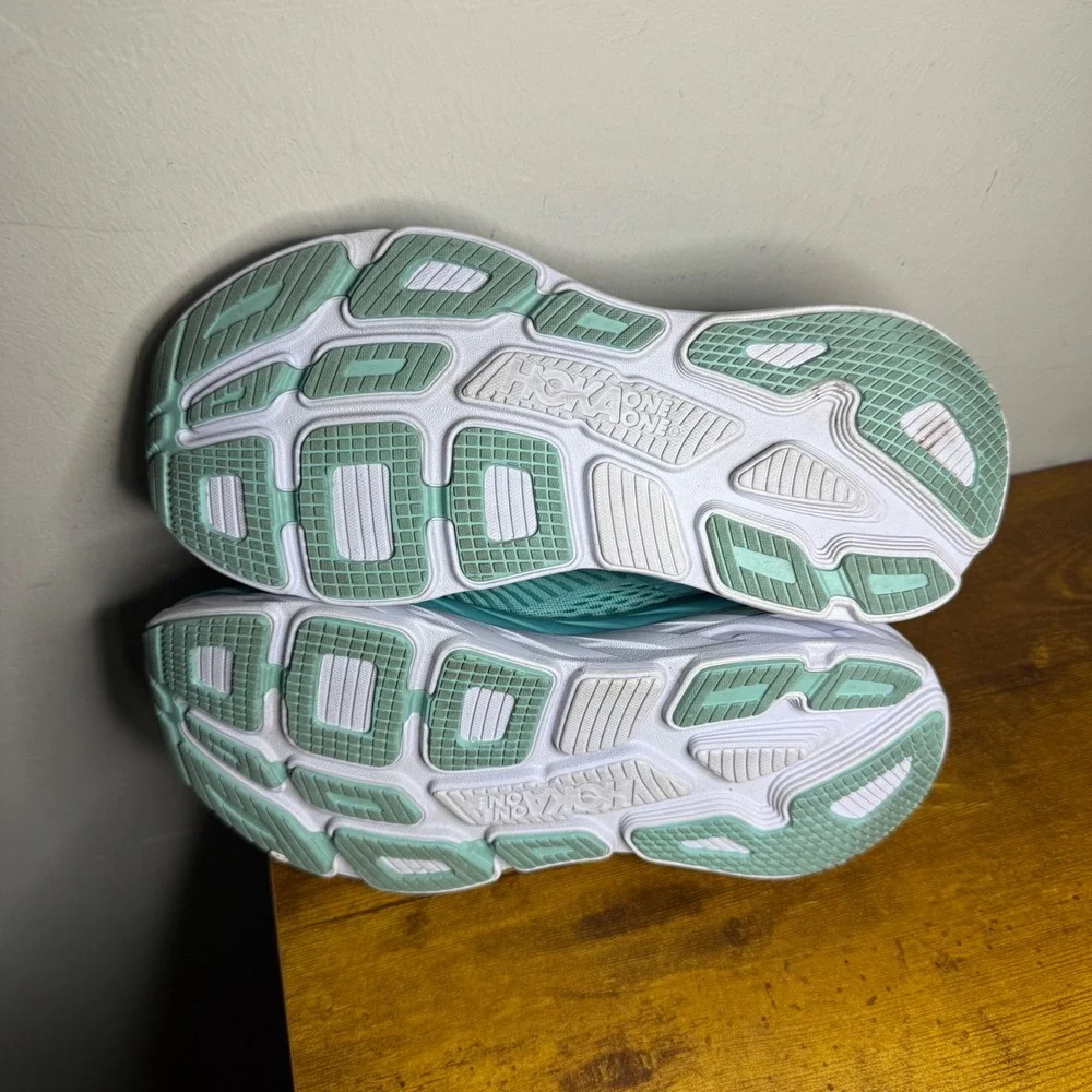 Hoka Bondi 7 Running Shoes Women Size 8.5 Blue 1110519 AEBL